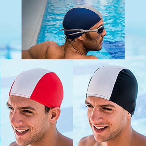 Bel Homme, Bonnet De Bain, Et, Lunettes Protectrices, à, Les